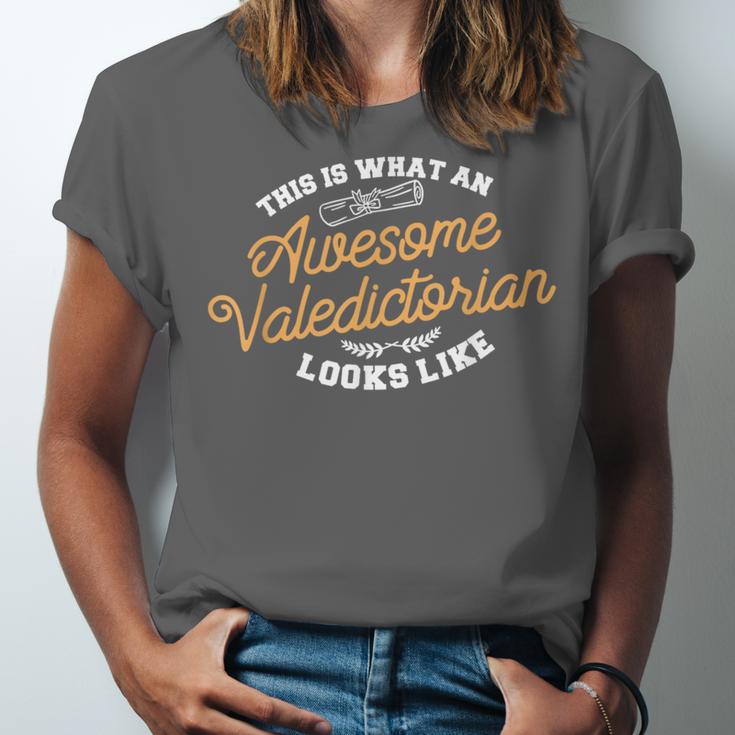 This Is What An Awesome Valedictorian Looks Like Graduation Unisex Jersey T-Shirt