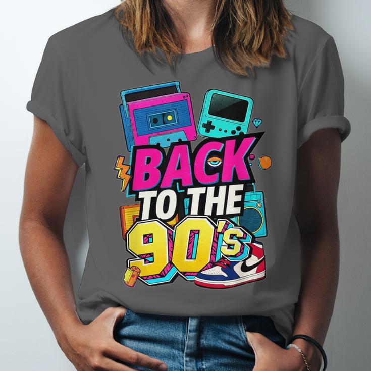 Back To The 90s Nostalgia Cassette Game Console Boombox Unisex Jersey T-Shirt