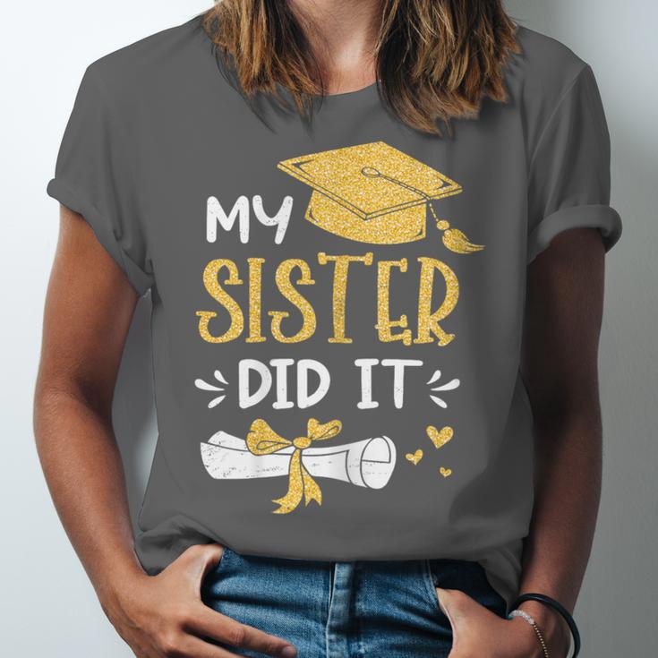 Back To School My Sister Did It Graduation Proud Sister Graduated Female X-Small Unisex Jersey T-Shirt