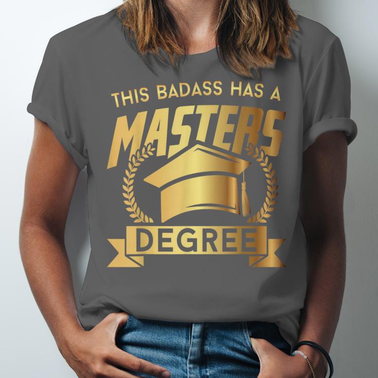 This Badass Has a Masters Degree College Graduation Unisex Jersey T-Shirt