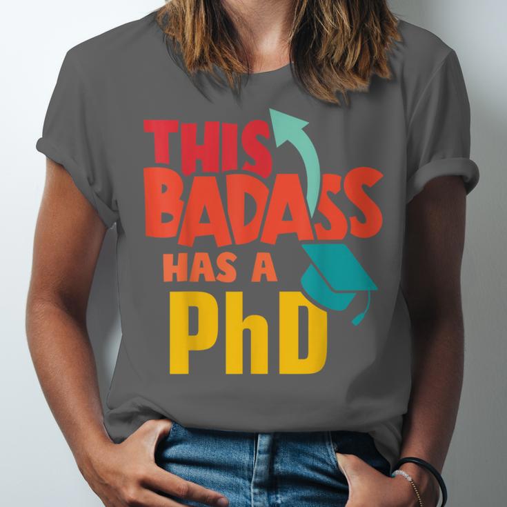 This Badass Has a PhD Doctor Graduation Unisex Jersey T-Shirt
