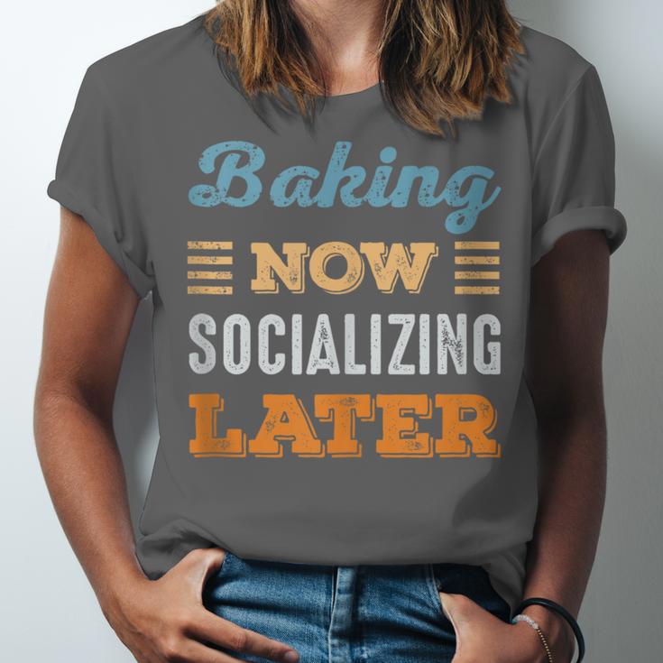 Baking Now Minimal Socializing Introvert Vintage Unisex Jersey T-Shirt Baking Now Minimal Socializing Introvert Vintage Unisex Jersey T-Shirt