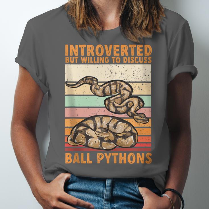 Ball Python Snake Introvert Ball Python Unisex Jersey T-Shirt