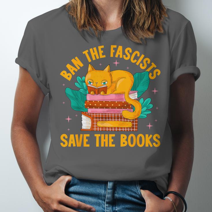 Ban The Fascist Save The Books For a Book Fan Unisex Jersey T-Shirt