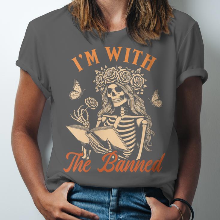 Banned Book Reading Squad Bookish I'm With The Banned Unisex Jersey T-Shirt
