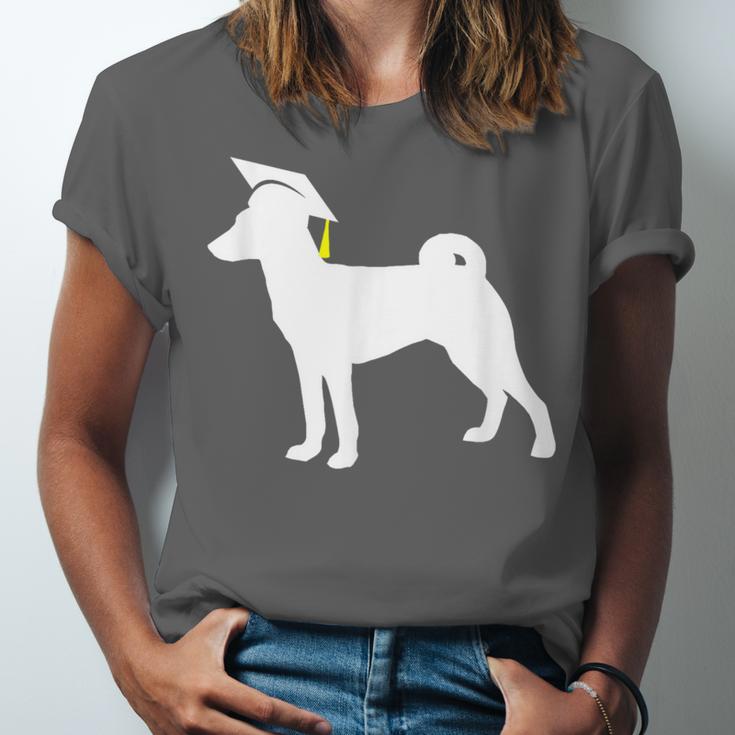 Basenji Graduation Dog Graduate Unisex Jersey T-Shirt