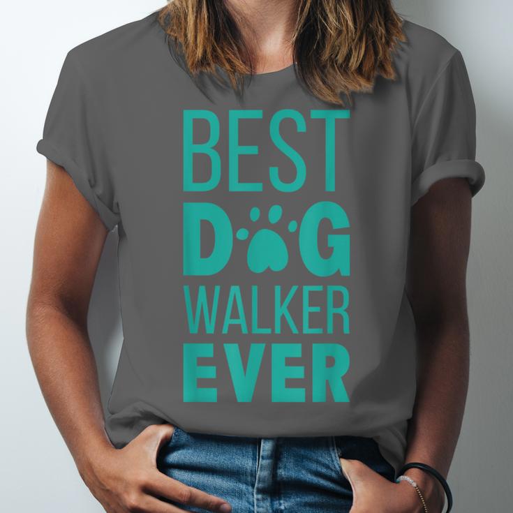 Best Dog Walker Ever Graduation New Shirt Dog Lover Unisex Jersey T-Shirt