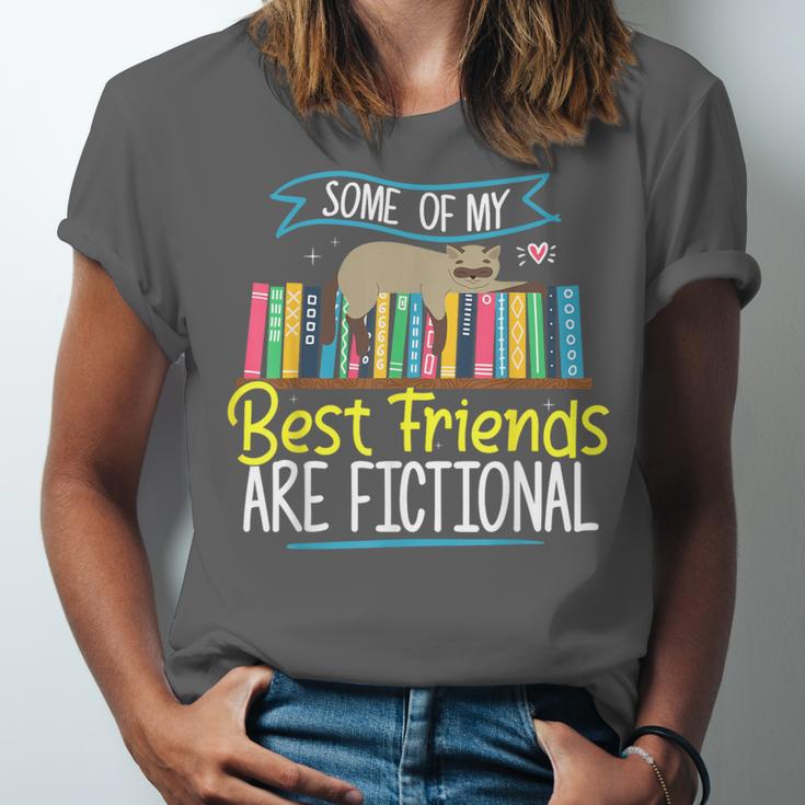 Some Of My Best Friends Are Fictional Book Lover Bookworm Unisex Jersey T-Shirt Some Of My Best Friends Are Fictional Book Lover Bookworm Unisex Jersey T-Shirt