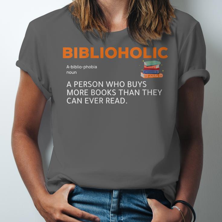 Biblioholic Definition Reading Nerd Book Lovers Geek Unisex Jersey T-Shirt Biblioholic Definition Reading Nerd Book Lovers Geek Unisex Jersey T-Shirt