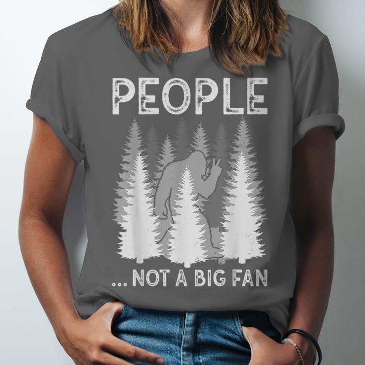 Bigfoot People Not a Big Fan Sasquatch Introvert Unisex Jersey T-Shirt