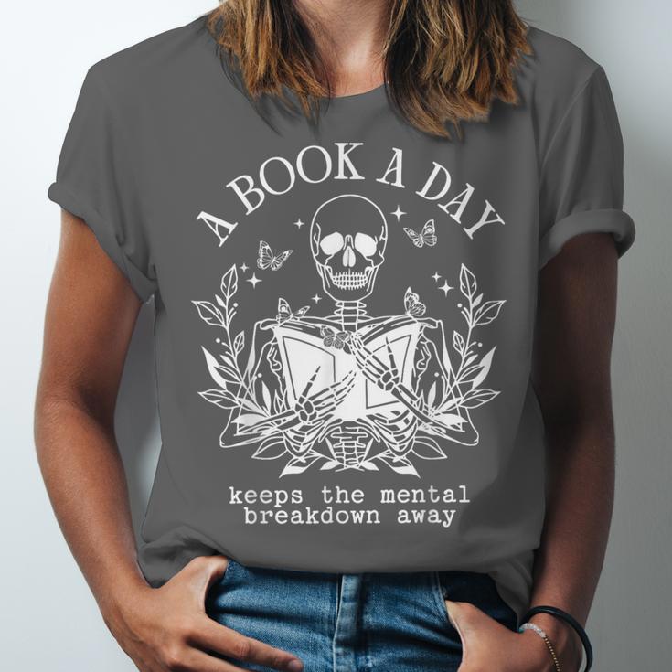 A Book A Day Keep The Mental Breakdown Away Unisex Jersey T-Shirt