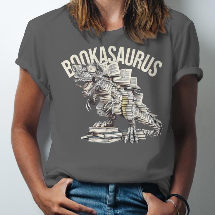 Book Dinosaur Bookworm T-Rex Dino Reading Books Book Unisex Jersey T-Shirt