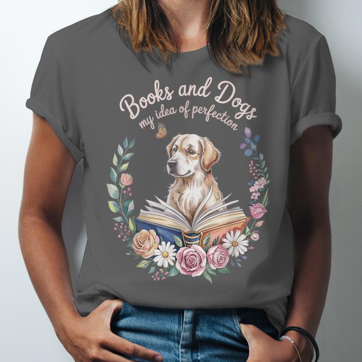 Book And Dog Lover Reading Humor Librarian Unisex Jersey T-Shirt
