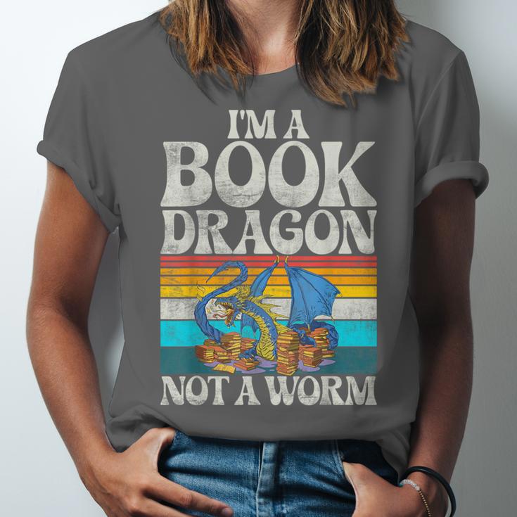 Im a Book Dragon Not a Worm Dragon Unisex Jersey T-Shirt Im a Book Dragon Not a Worm Dragon Unisex Jersey T-Shirt