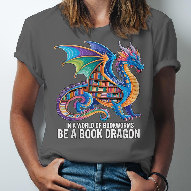 Be a Book Dragon Reading Unisex Jersey T-Shirt