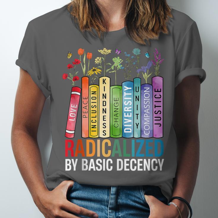 Book Flower Radicalized By Basic Decency Feminist Lgbt Unisex Jersey T-Shirt Book Flower Radicalized By Basic Decency Feminist Lgbt Unisex Jersey T-Shirt