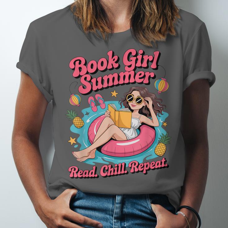 Book Girl Summer Beach Vacation Book Lover Unisex Jersey T-Shirt Book Girl Summer Beach Vacation Book Lover Unisex Jersey T-Shirt