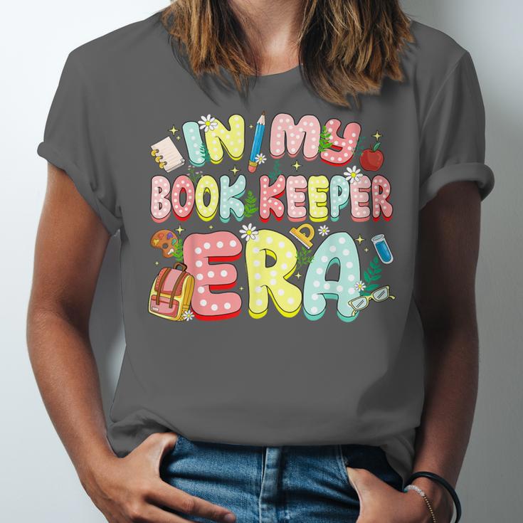In My Book Keeper Era Librarian School Unisex Jersey T-Shirt