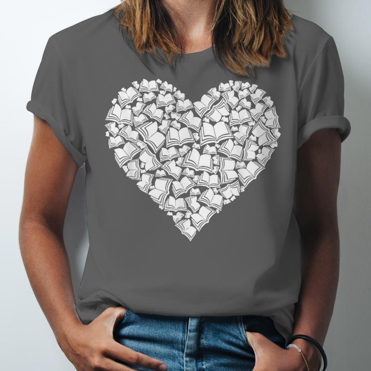 Book Lover Heart Shape Reading Librarian Library Teacher Unisex Jersey T-Shirt Book Lover Heart Shape Reading Librarian Library Teacher Unisex Jersey T-Shirt