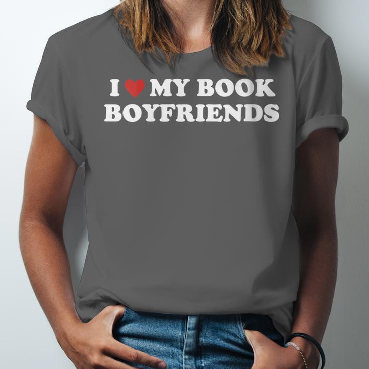 Book Lover Reading I Love My Book Boyfriends Unisex Jersey T-Shirt