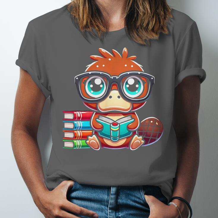 Book Lover Reading Platypus Unisex Jersey T-Shirt Book Lover Reading Platypus Unisex Jersey T-Shirt