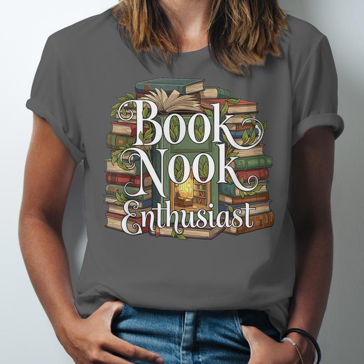 Book Nook Enthusiast Cozy Library Reader Collector Unisex Jersey T-Shirt