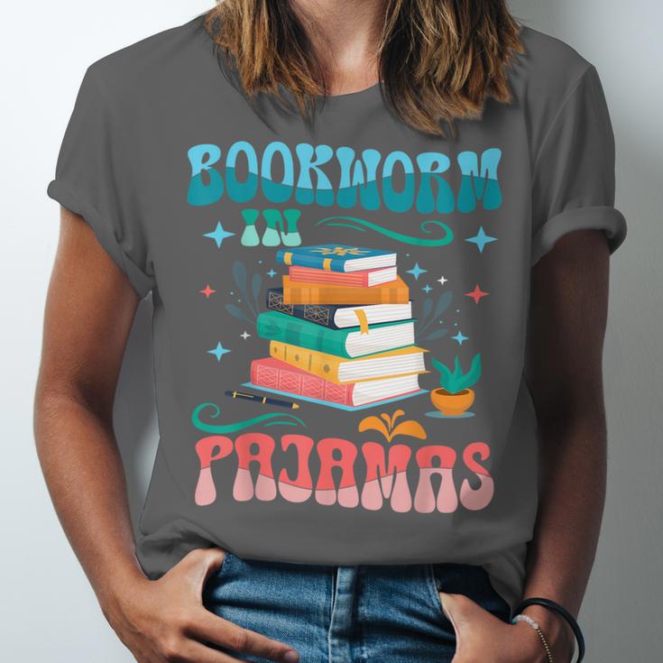 Book Reader Librarian Bookworm In Pajamas Book And Pajama Unisex Jersey T-Shirt Book Reader Librarian Bookworm In Pajamas Book And Pajama Unisex Jersey T-Shirt