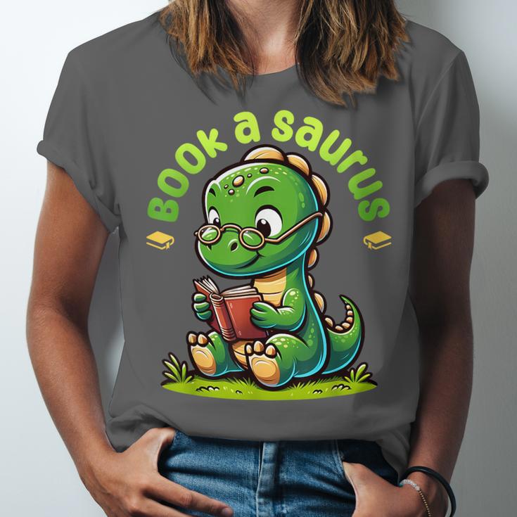 Book A Saurus Bookasaurus Dinosaur Book Girls Boys Toddler Unisex Jersey T-Shirt