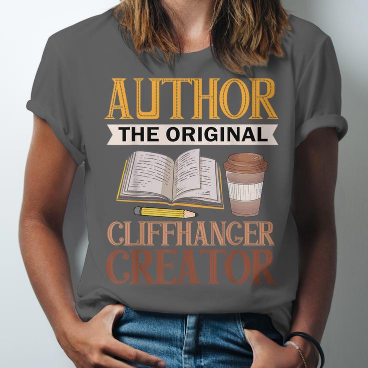 Book Writer Cliffhanger Creator Author Book Writing Novelist Unisex Jersey T-Shirt