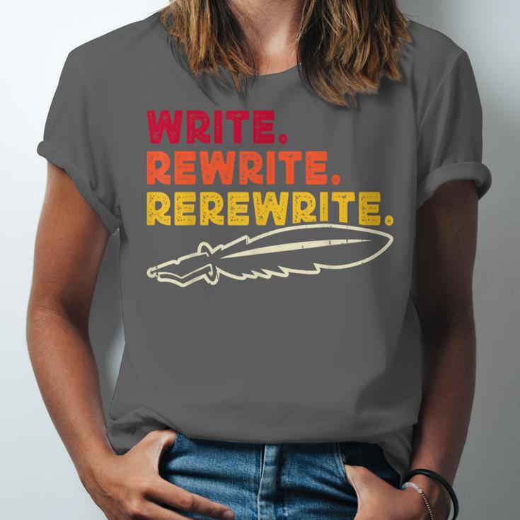 Book Writer Quote Author Journalist Rewrite Novelist Unisex Jersey T-Shirt