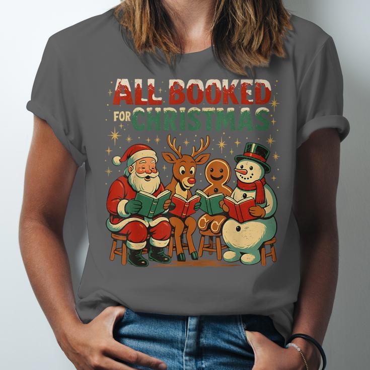 All Booked For Christmas Book Lover Unisex Jersey T-Shirt