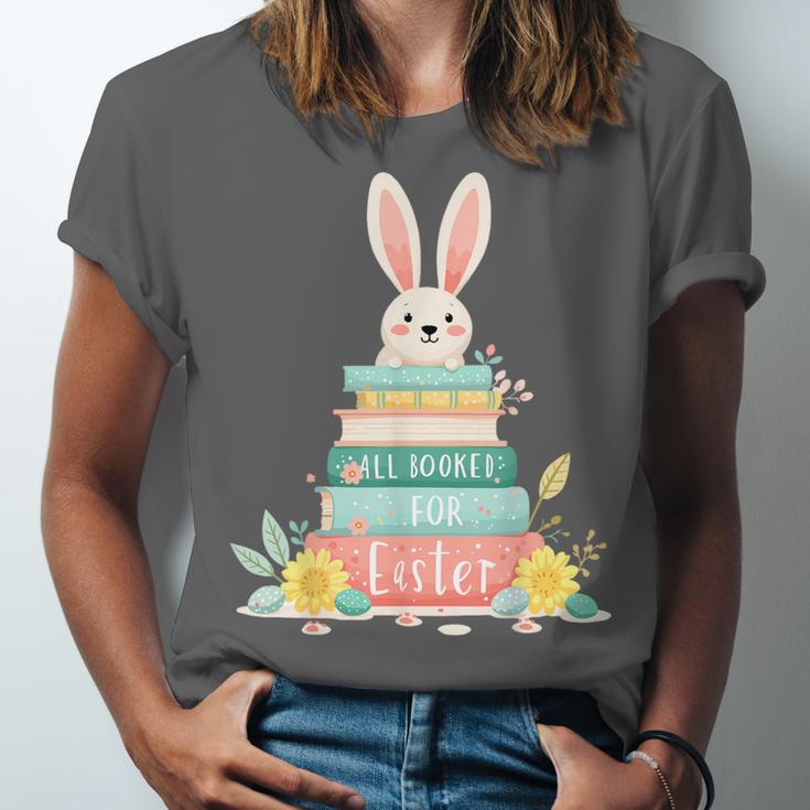 All Booked For Easter Shirt Bookworm Reading Book Reader Unisex Jersey T-Shirt