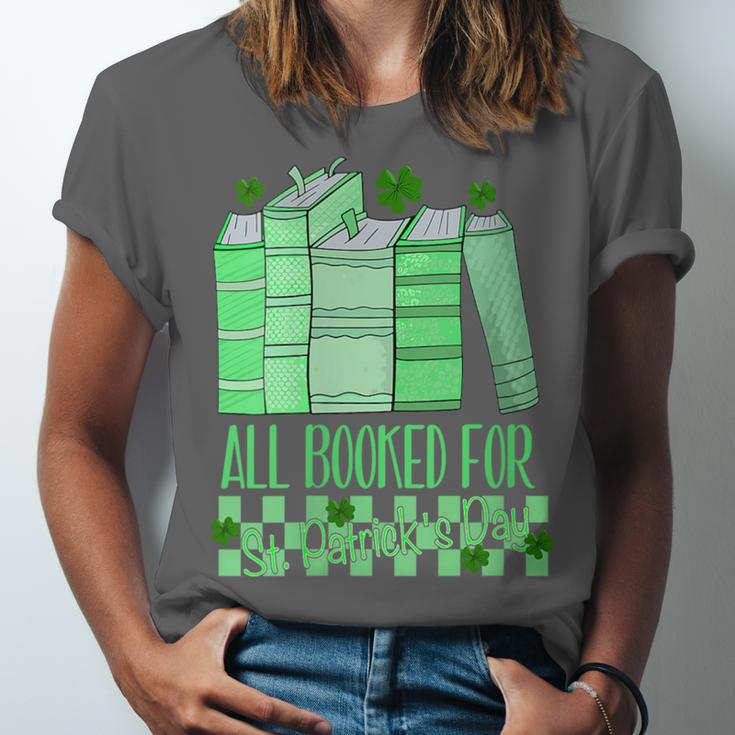 All Booked For St Patrick's Day Book Lover Lucky Shamrock Unisex Jersey T-Shirt All Booked For St Patrick's Day Book Lover Lucky Shamrock Unisex Jersey T-Shirt