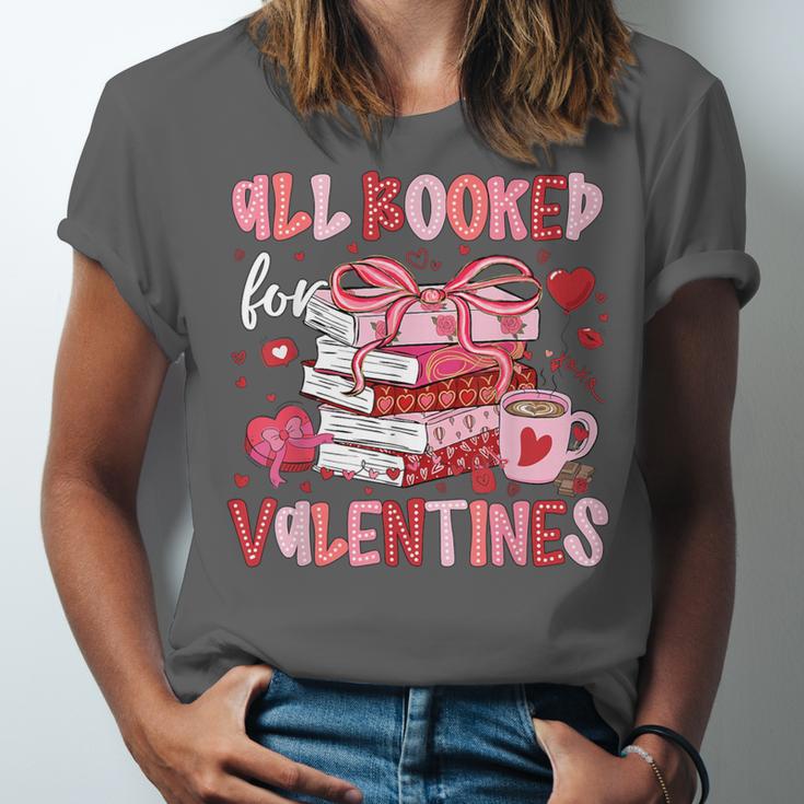 All Booked For Valentines Book Coffee Teacher Women Unisex Jersey T-Shirt