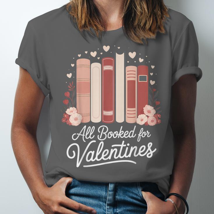 All Booked For Valentines Book Lovers Hearts Unisex Jersey T-Shirt