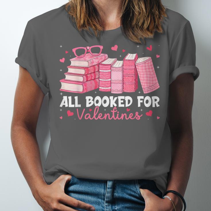 All Booked For Valentines Couple Bookworms Valentine’s Day Unisex Jersey T-Shirt