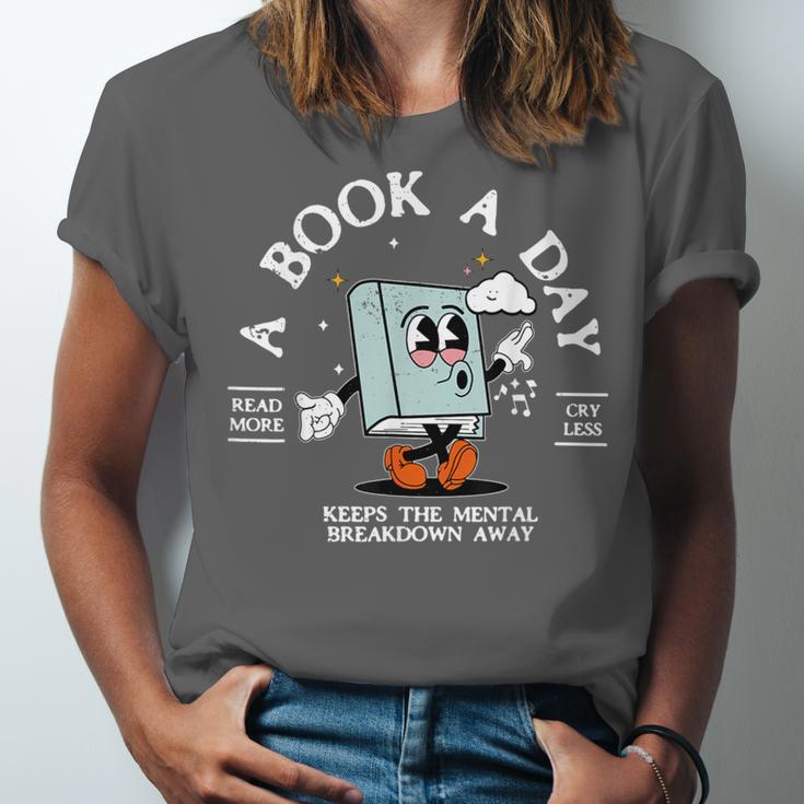 Bookish Mental Health Book A Day Retro Read More Book Unisex Jersey T-Shirt Bookish Mental Health Book A Day Retro Read More Book Unisex Jersey T-Shirt