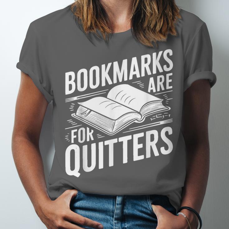Bookmarks Quote Library Book Reader Unisex Jersey T-Shirt