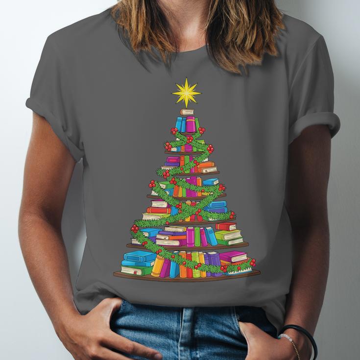 Bookmas Christmas Book Tree Book Lover English Teacher Unisex Jersey T-Shirt Bookmas Christmas Book Tree Book Lover English Teacher Unisex Jersey T-Shirt