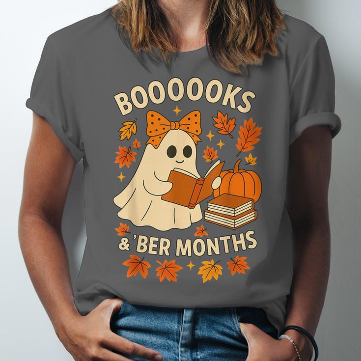 Books And BER Months Fall Librarian Reading Halloween Unisex Jersey T-Shirt Books And BER Months Fall Librarian Reading Halloween Unisex Jersey T-Shirt