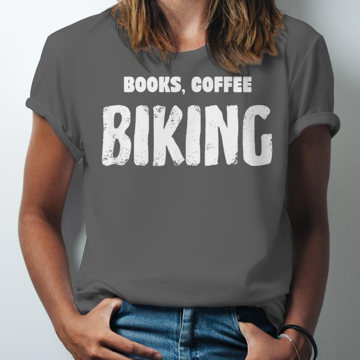 Books Coffee Biking Unisex Jersey T-Shirt Books Coffee Biking Unisex Jersey T-Shirt