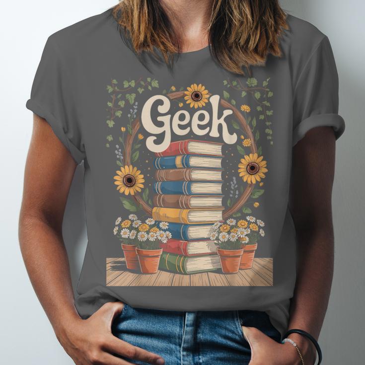 Books Geek Sunflower Floral Cute Vintage Books Reader Lover Unisex Jersey T-Shirt Books Geek Sunflower Floral Cute Vintage Books Reader Lover Unisex Jersey T-Shirt