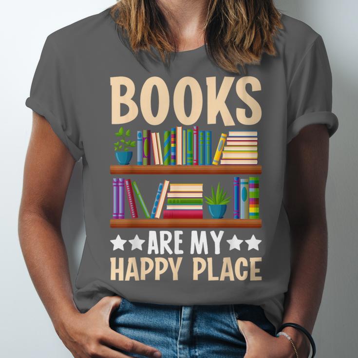 Books Are My Happy Place Unisex Jersey T-Shirt