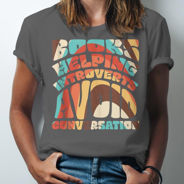 Books Helping Introverts Avoid Conversation Unisex Jersey T-Shirt