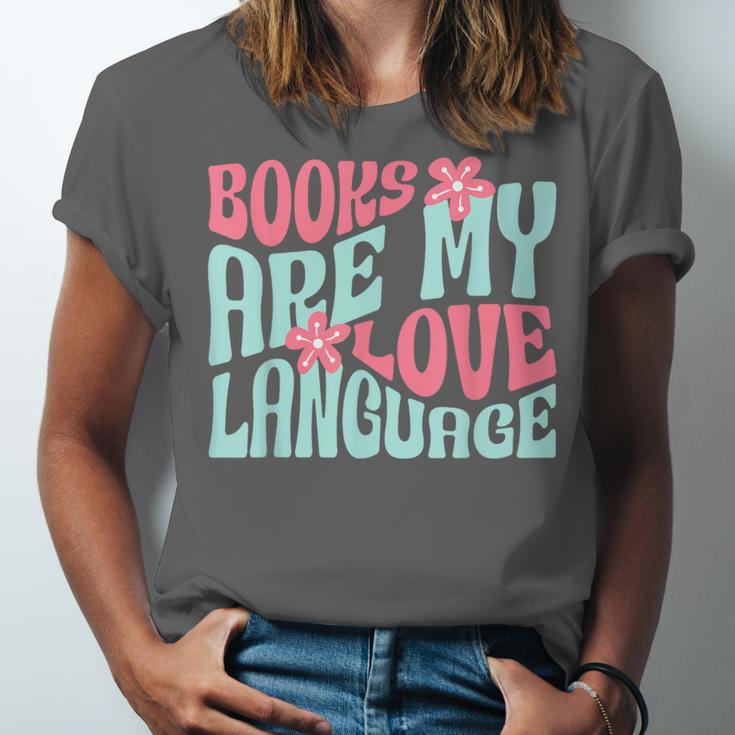 Books Are My Love Language Book Lover Reading Unisex Jersey T-Shirt Books Are My Love Language Book Lover Reading Unisex Jersey T-Shirt
