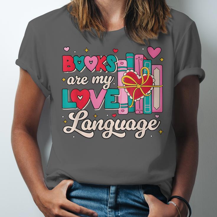 Books Are My Love Language Unisex Jersey T-Shirt