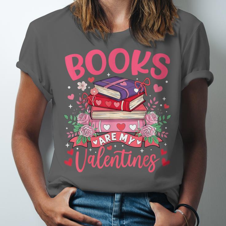 Books Are My Valentine Coquette Bow Book Flower Girl Women Unisex Jersey T-Shirt Books Are My Valentine Coquette Bow Book Flower Girl Women Unisex Jersey T-Shirt