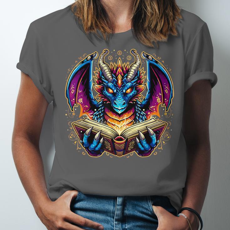 Bookworm Dragon Reading Book Lover Unisex Jersey T-Shirt Bookworm Dragon Reading Book Lover Unisex Jersey T-Shirt