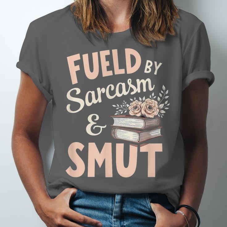 Bookworm Fueled By Sarcasm And Smut Book Reading Unisex Jersey T-Shirt Bookworm Fueled By Sarcasm And Smut Book Reading Unisex Jersey T-Shirt