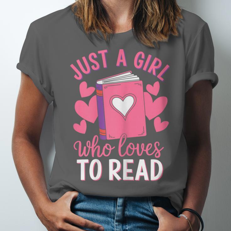 Bookworm Just A Girl Who Loves To Read Unisex Jersey T-Shirt